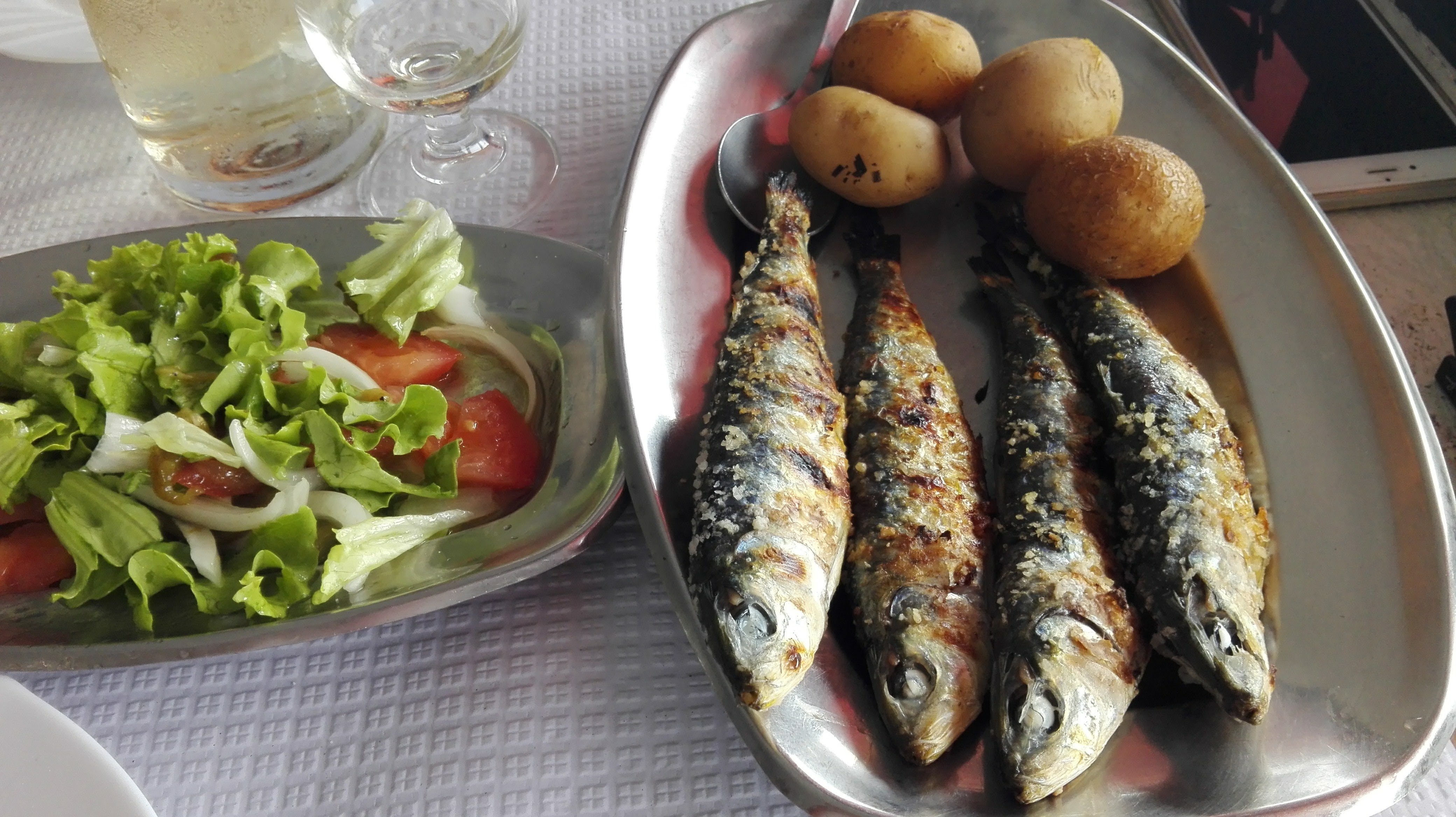 Grilled sardines, a traditional Algarve dish
